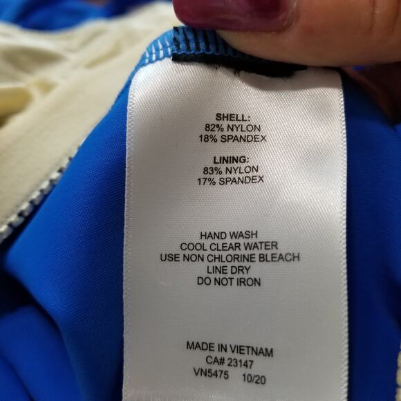 Unbranded Tankini Women's Royal Blue One Piece Pull On Size 8 - Picture 8 of 10